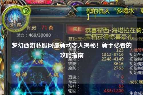 梦幻西游私服网最新动态大揭秘！新手必看的攻略指南